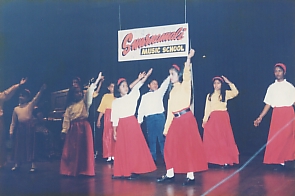 Some of my students performing a lively dance