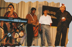 Chandra sings  an old Sinhala song