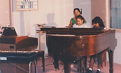 Rachel and Amani  playing a duet