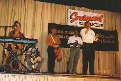 Jayantha  and the musicians thrill the crowd