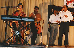 Mahinda singing Jothipala's hits on the night