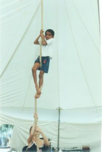 Kanchana participating in circus training in Katherine