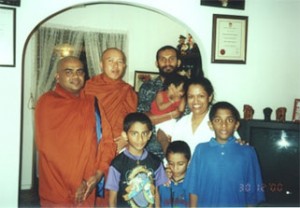 Buddhist monks blessing our new home in Darwin