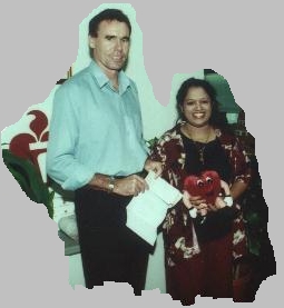 I presented a cheque to Graham Opie, Director of NT Heart Foundation for $1228, Oct 2002